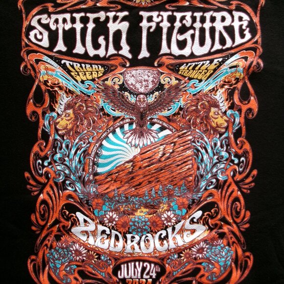Stick Figure Red Rocks 2024 Concert Sweater Hoodie Mens L/S Sz XL - New - Picture 5 of 8